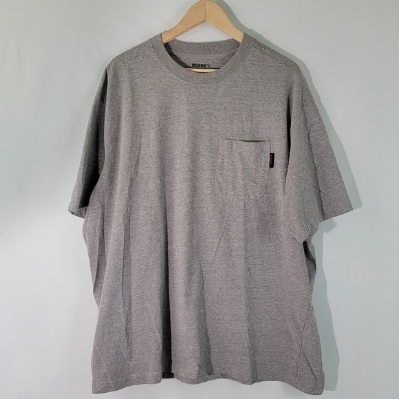 WOLVERINE Men Big Sz 2XL Gray Crewneck Short Sleeve Casual T-Shirt Cotton Blend - Picture 1 of 10